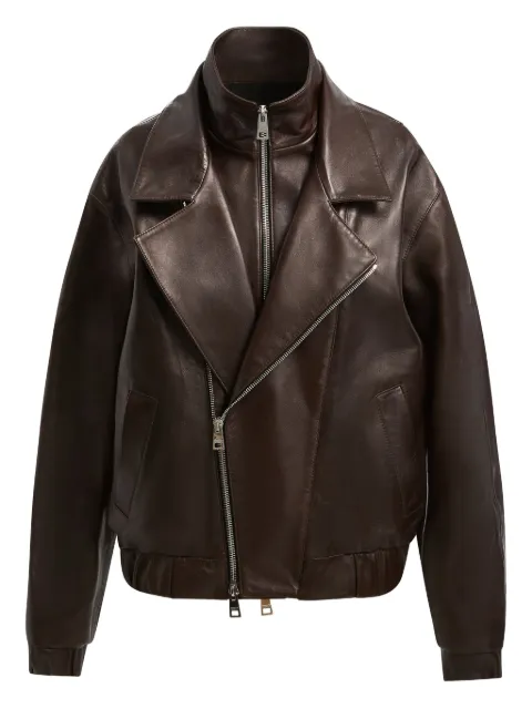 Brandon Maxwell Emmett double-zip leather jacket