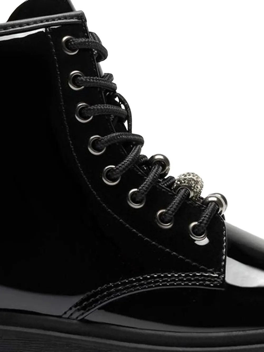 Lelli Kelly Willow verfraaide veterlaarzen Zwart