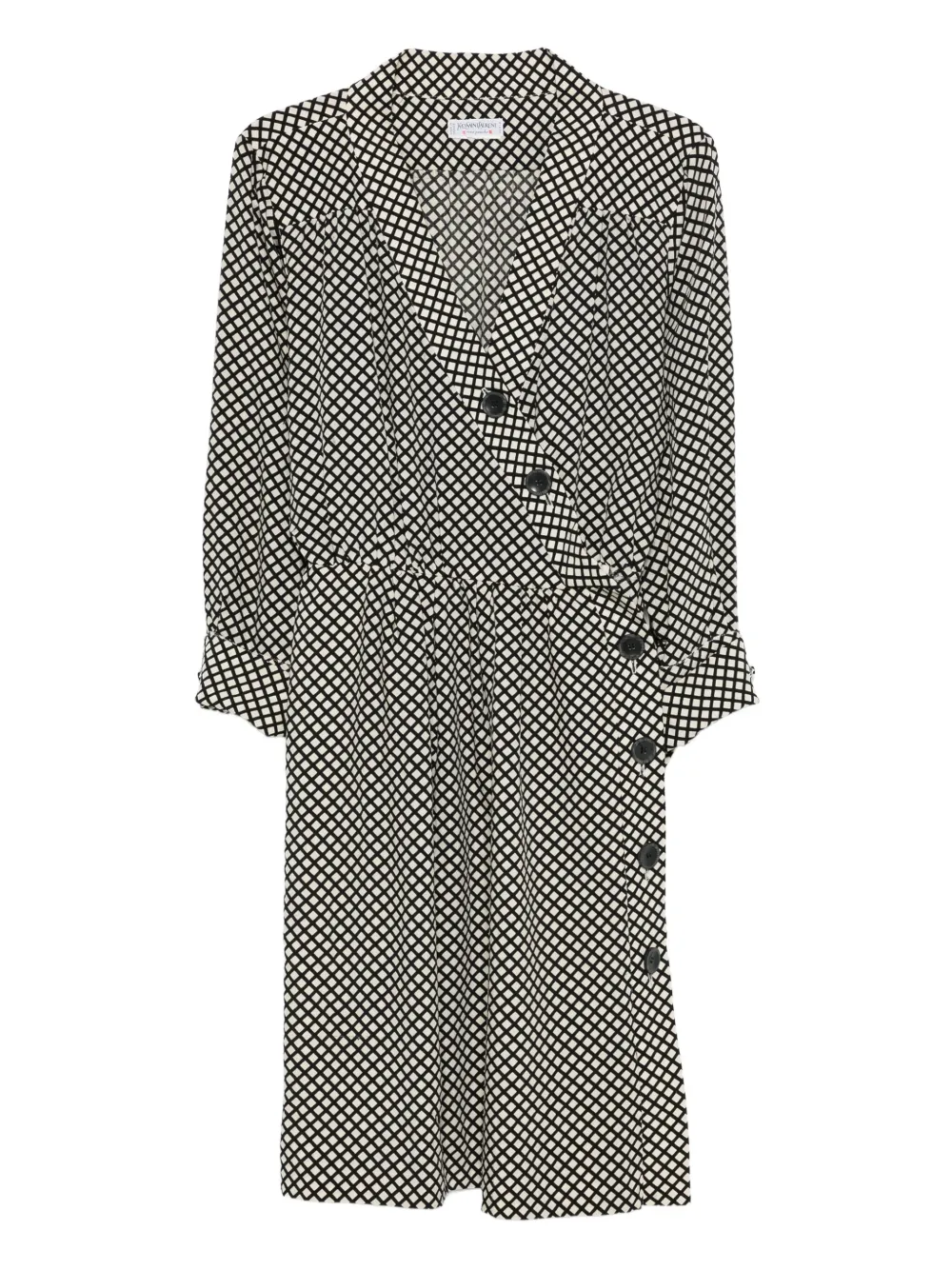 Saint Laurent Pre-Owned 1990s wrapped dress | Black | Image 1