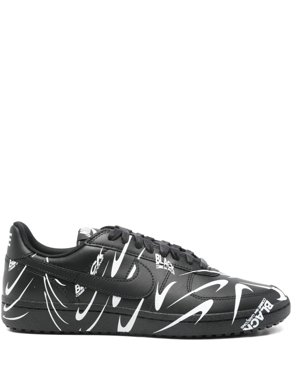 Black Comme Des Garçons graphic print trainers | negro | Image 1