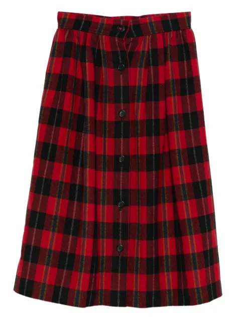 Saint Laurent Pre-Owned 1970s wool checked skirt