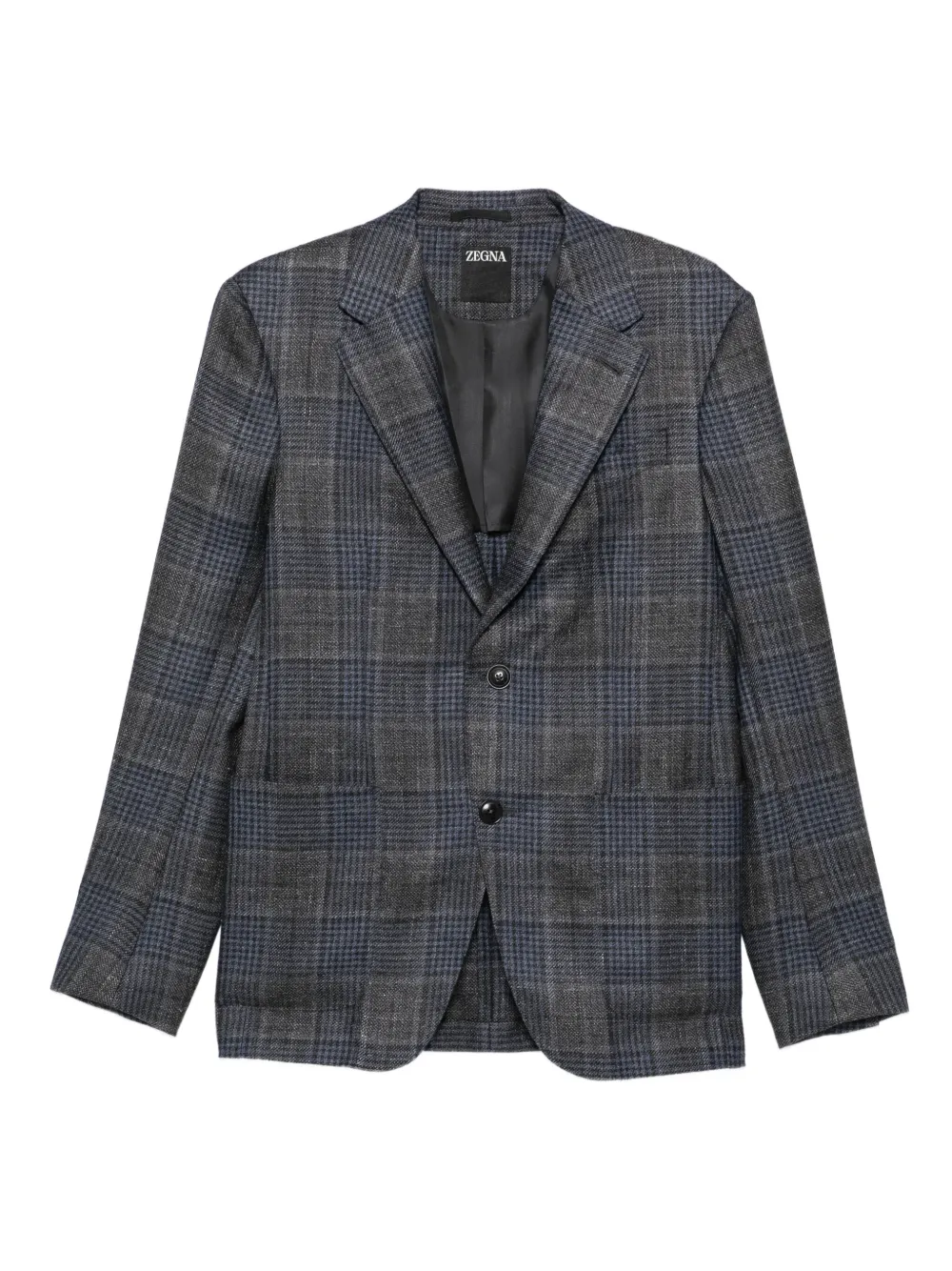 Zegna checked buttoned jacket | gris | Image 1