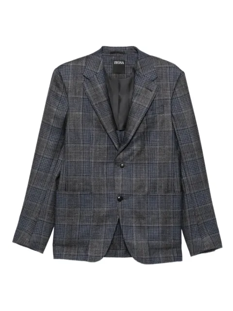 Zegna checked buttoned jacket