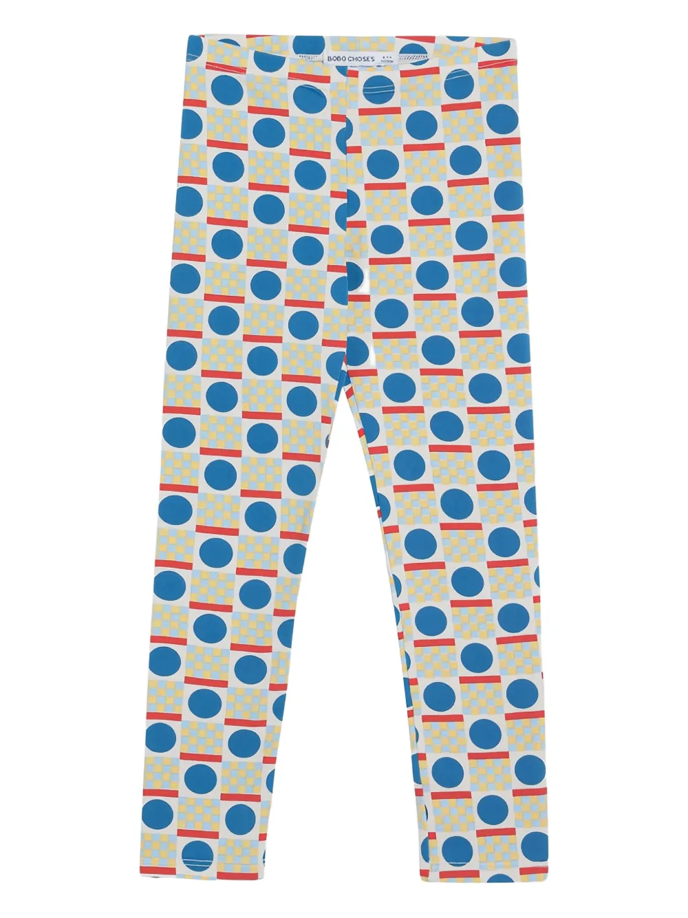 Bobo Choses Leggings With Multicolour Geometric Pattern In Multi