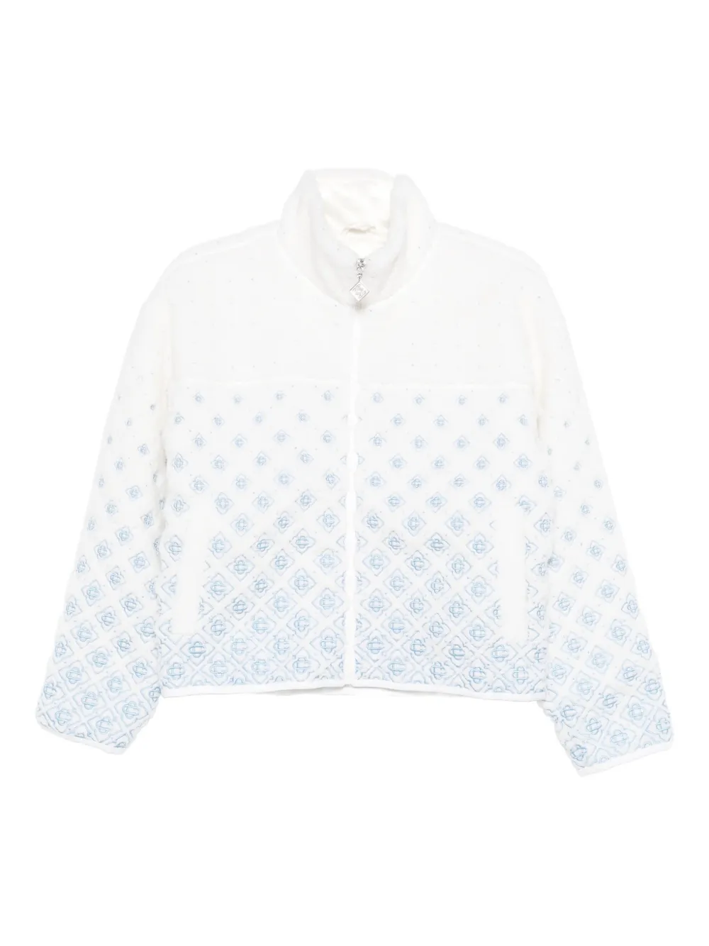 Casablanca jakke i fleecetekstur med logobroderi | hvid | Image 1