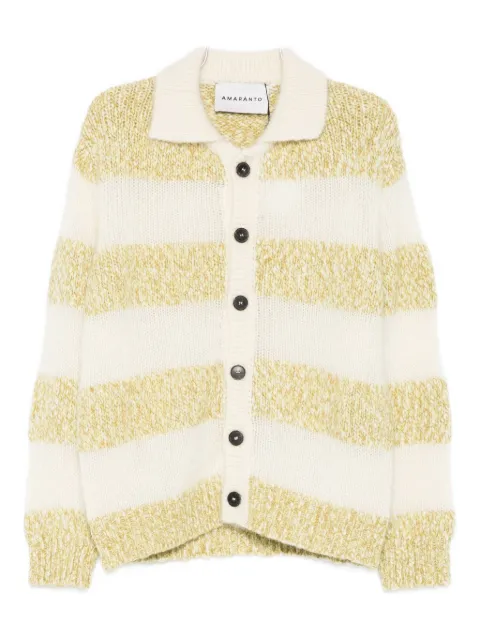 AMARÁNTO striped polo-collar cardigan