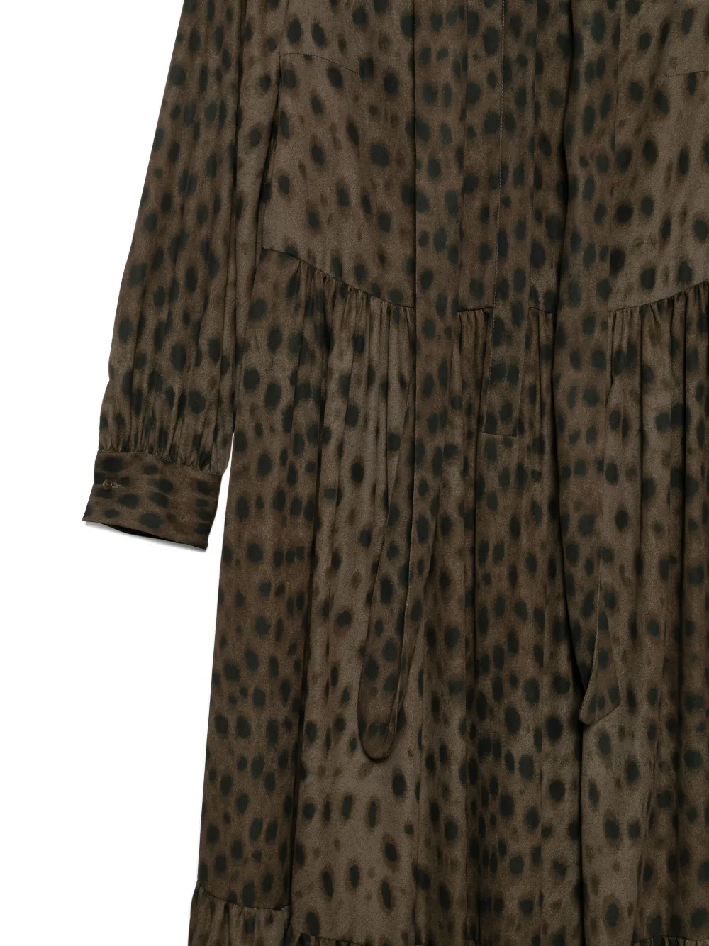 Akris Punto Midi-jurk met lange mouwen Bruin