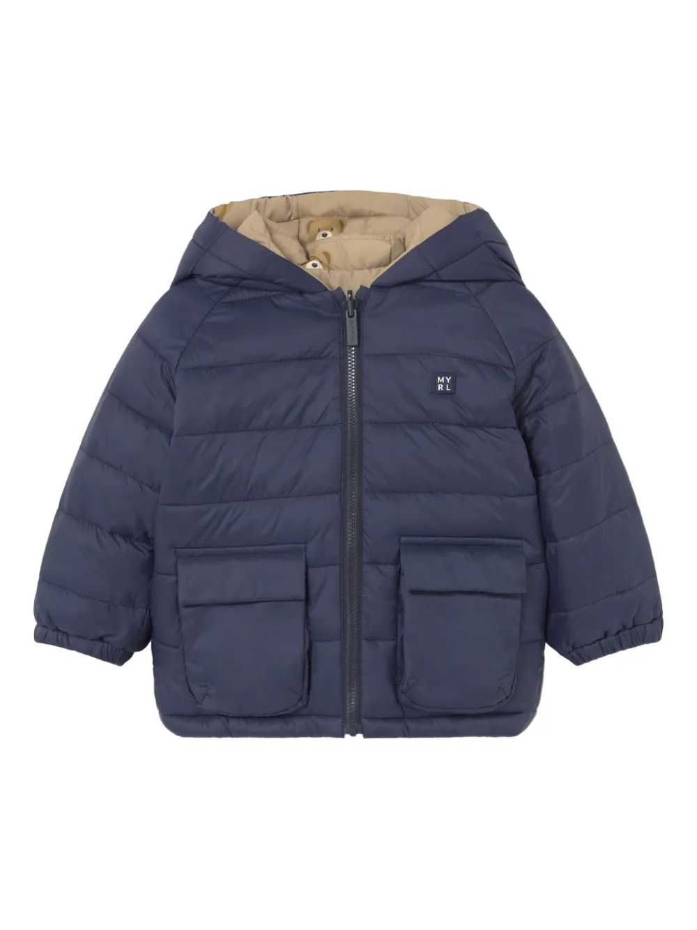 Mayoral hooded soft baby jacket | Blue | Image 1