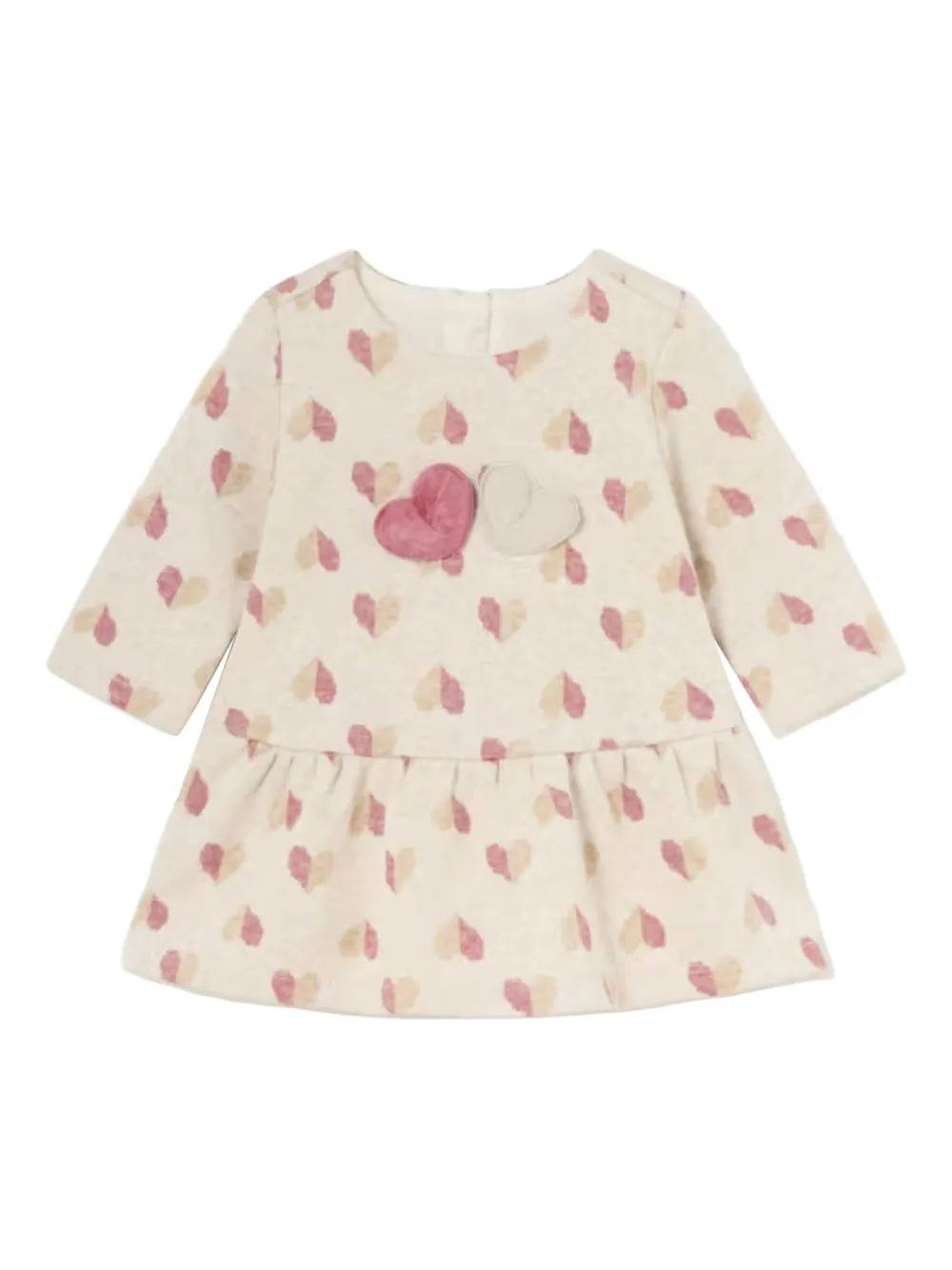 Mayoral heart faux fur set dress - Toni neutri