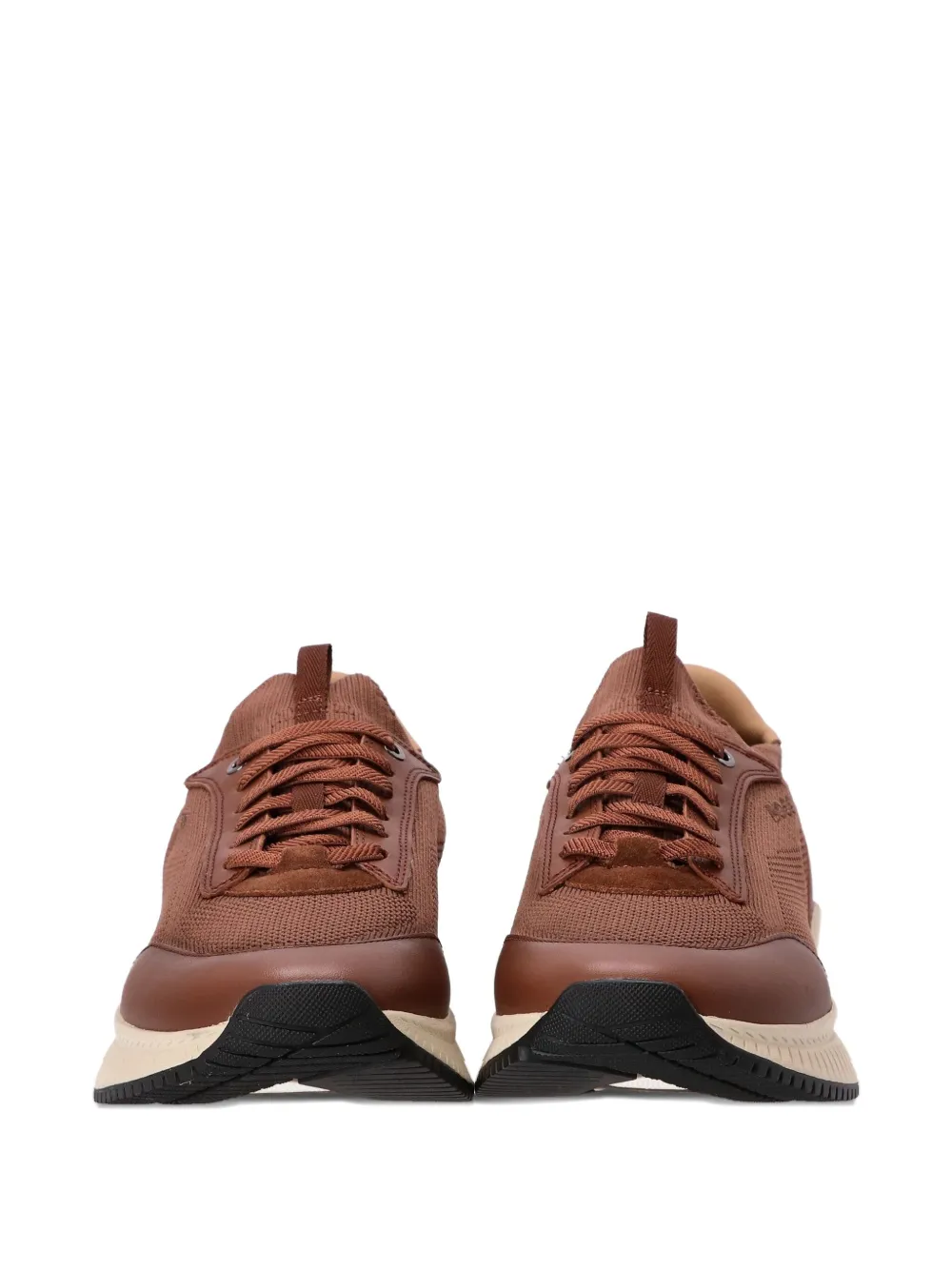 BOSS TTNM Evo sneakers met vlakken Bruin