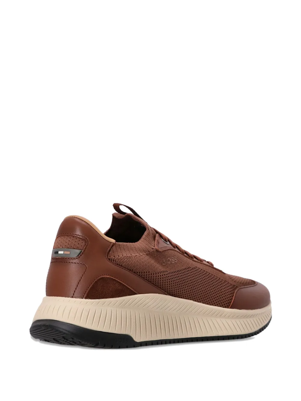 BOSS TTNM Evo sneakers met vlakken Bruin