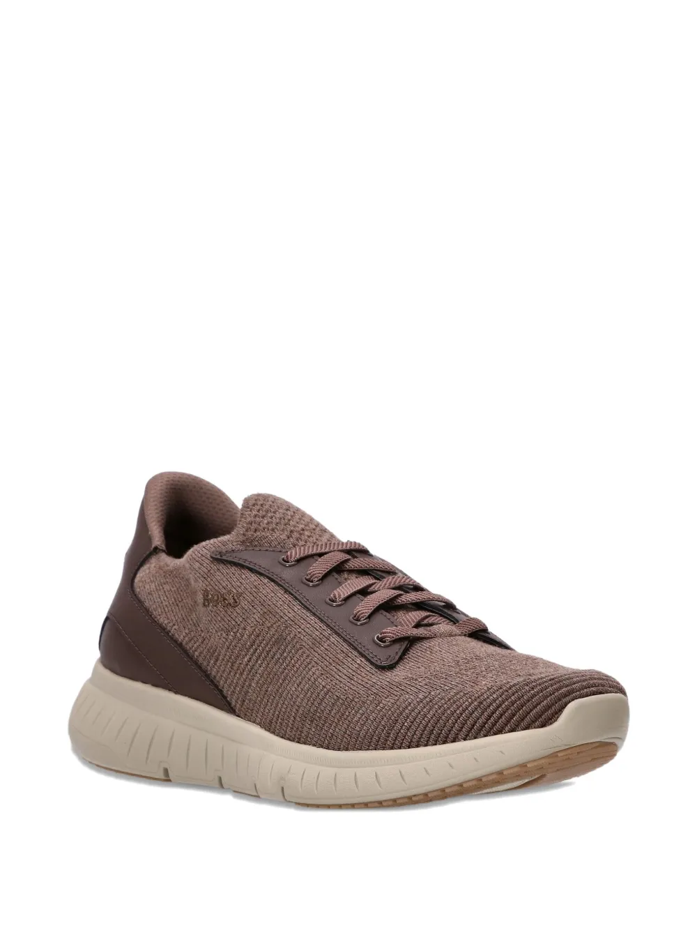 BOSS Sneakers met vlakken Bruin