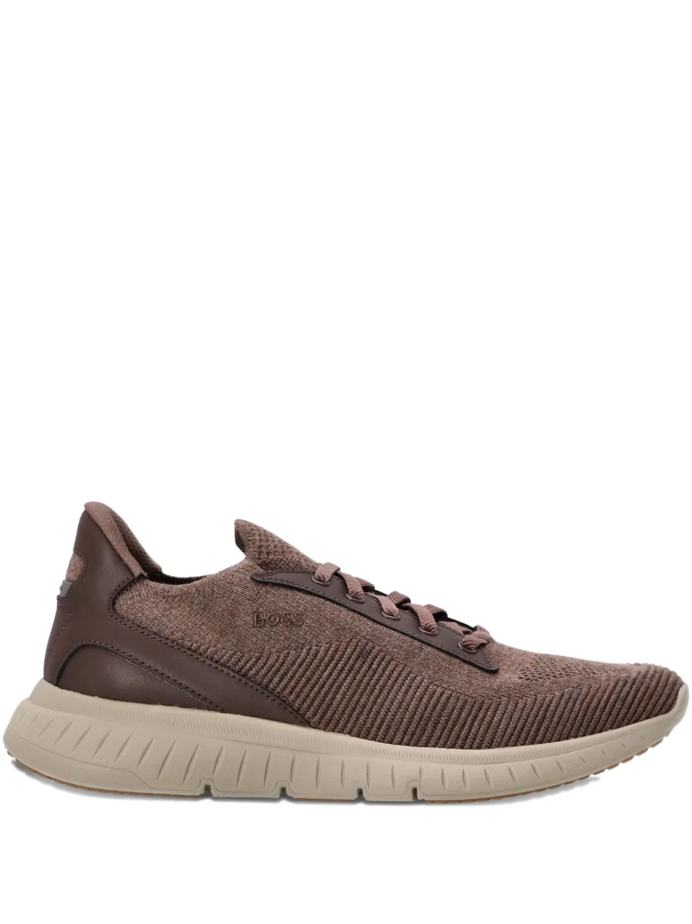 BOSS Sneakers met vlakken Bruin