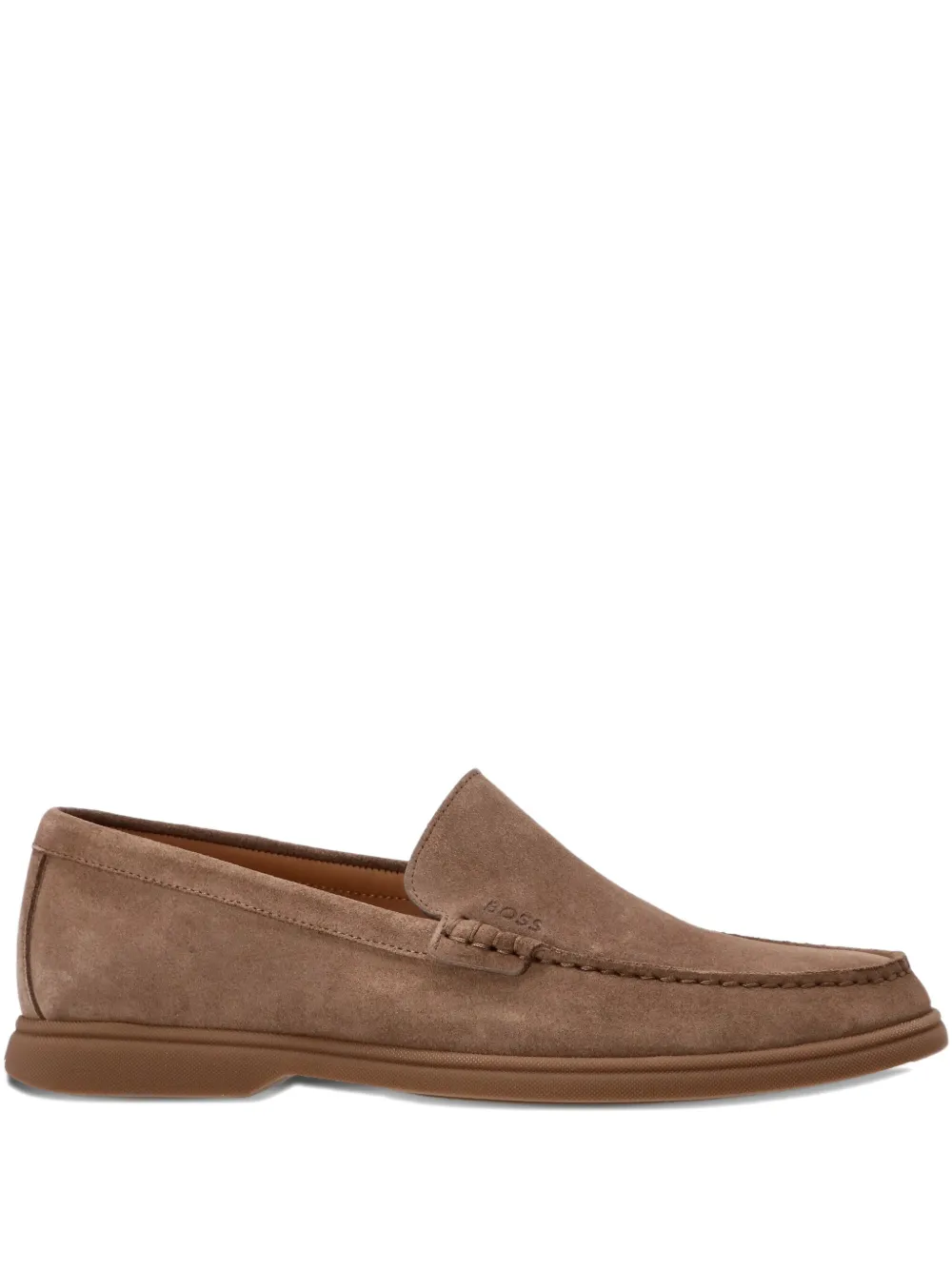 BOSS Suède loafers Bruin