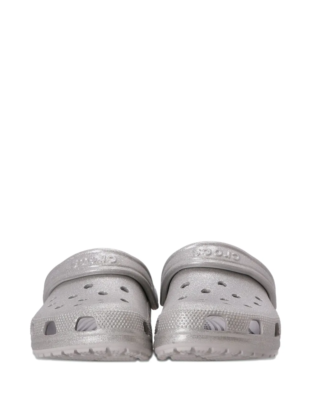 Crocs Classic Glitter U Clogs In Silver