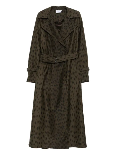 Akris Punto belted animal-print coat