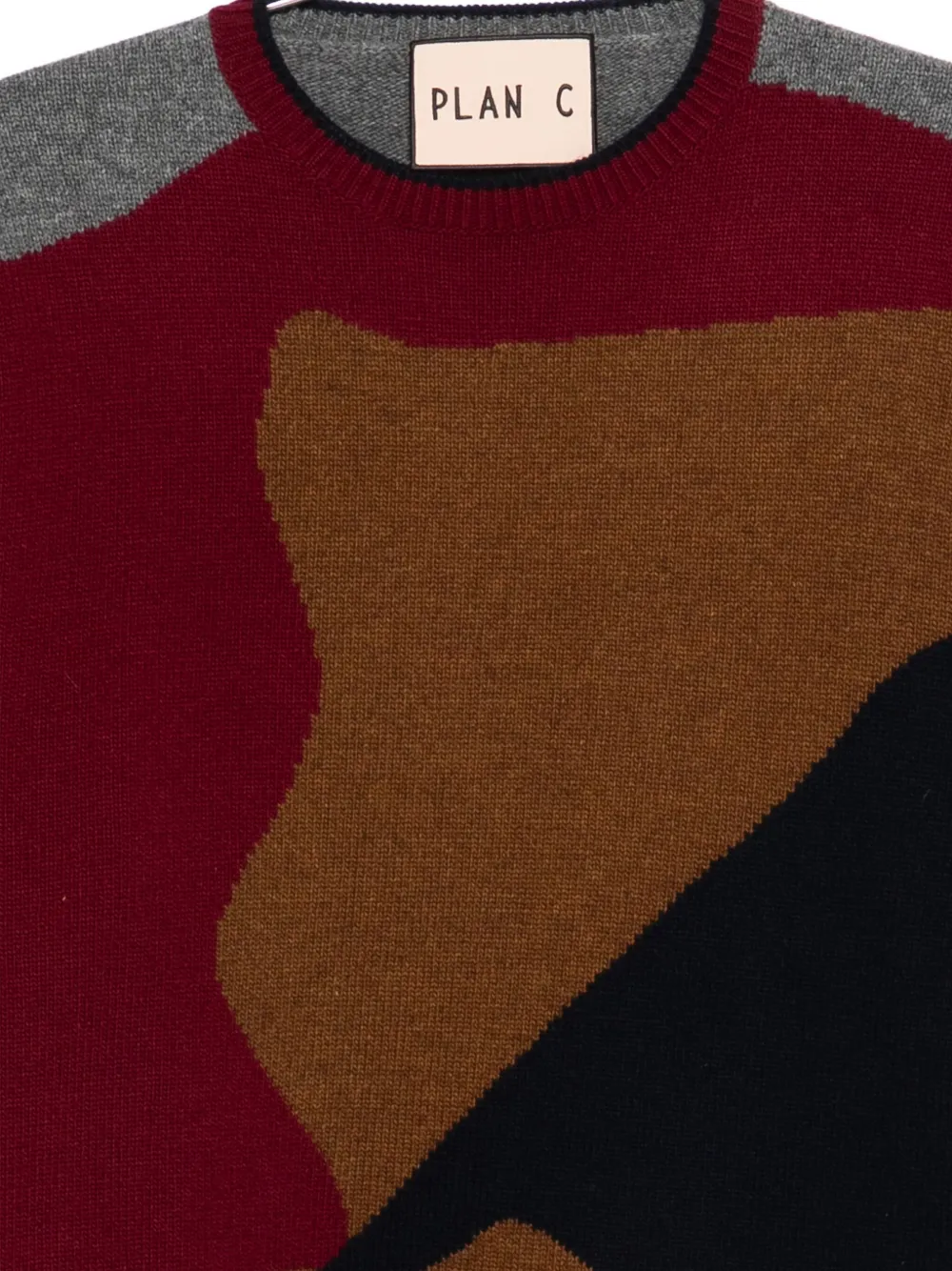 Plan C Colour-block Sweater In Multi