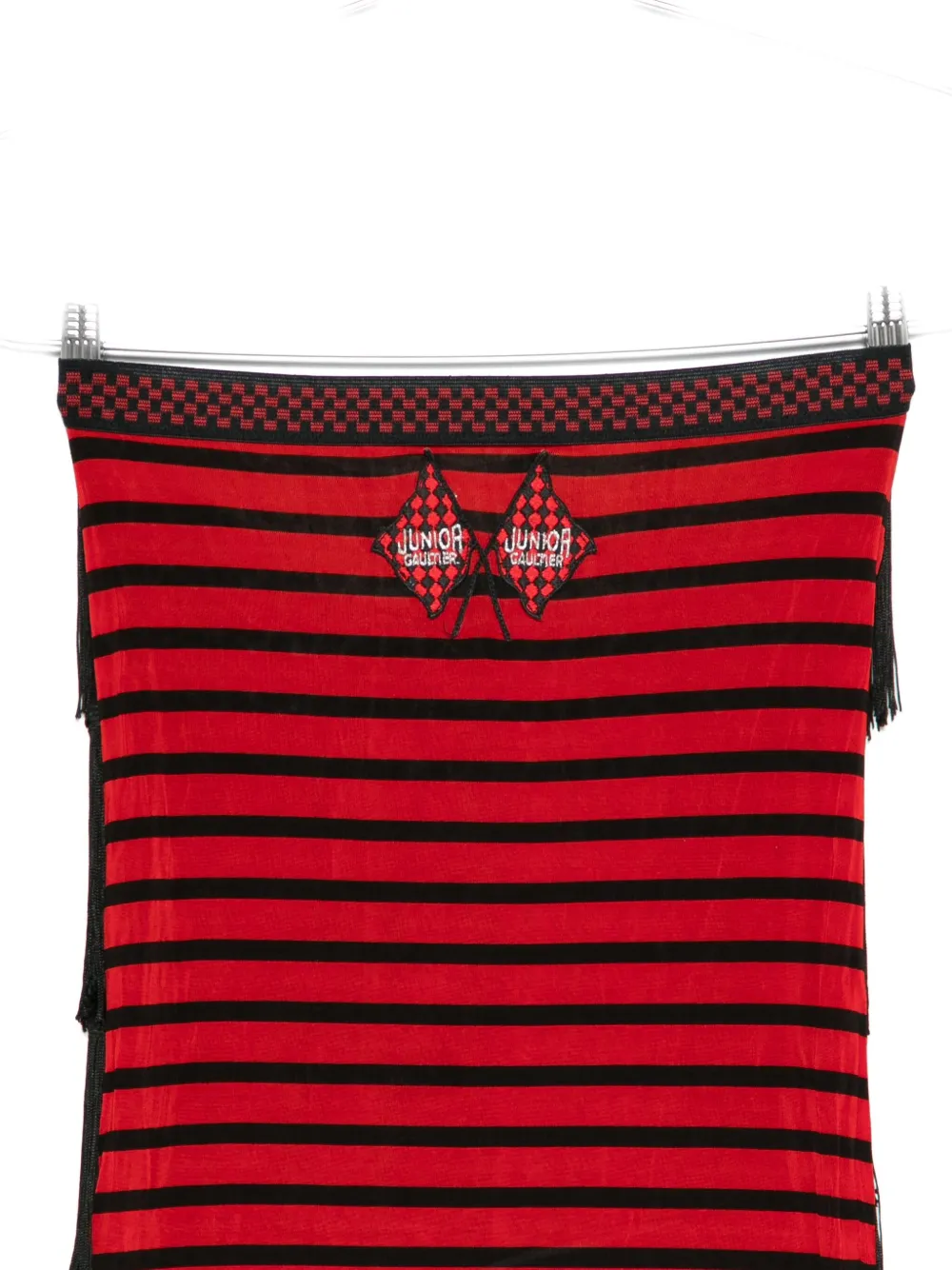 Pre-owned Jean Paul Gaultier 1980s Tasselled Skirt In Red