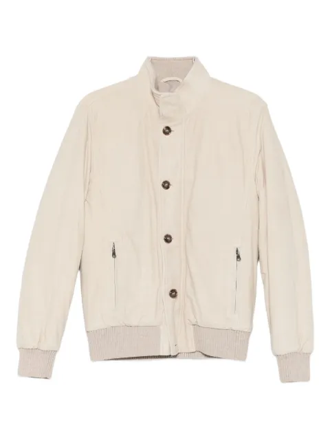 Barba buttoned zip-pocket jacket