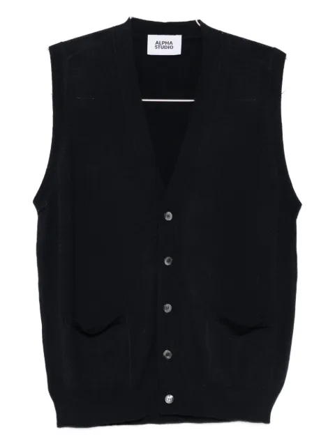 ALPHA STUDIO buttoned knitted vest