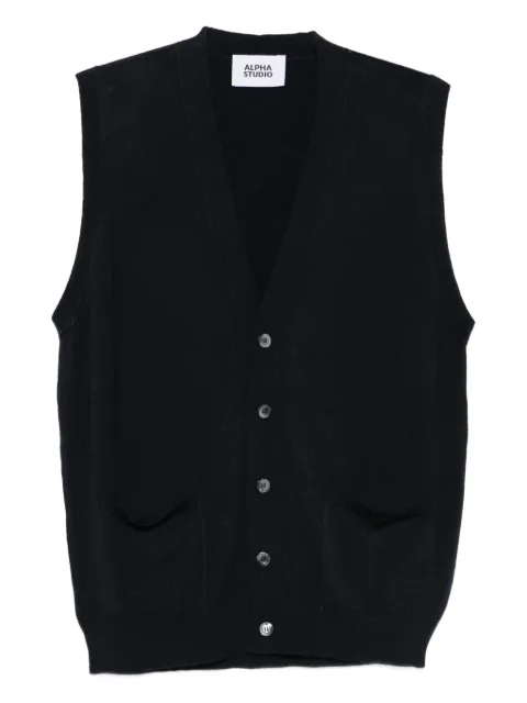 ALPHA STUDIO buttoned knitted vest