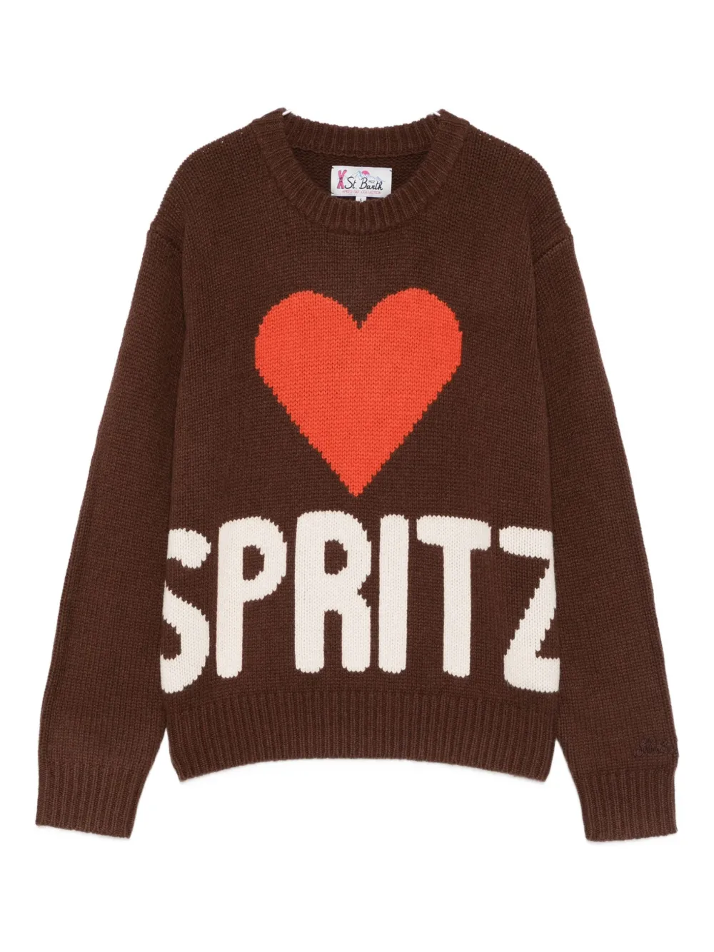 Mc2 Saint Barth Round-neck Sweater In Brown