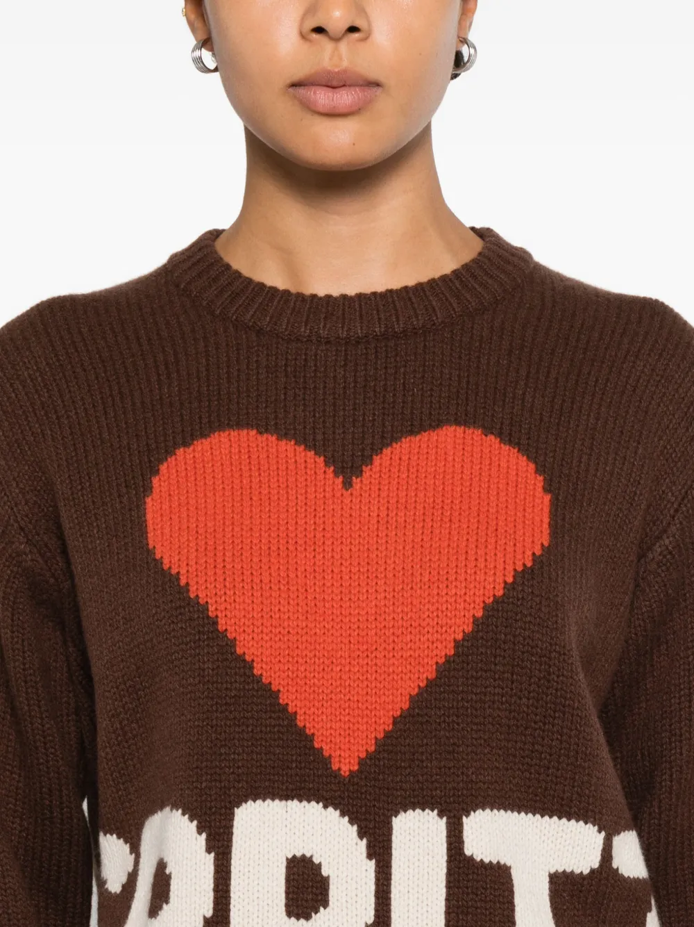 Mc2 Saint Barth Round-neck Sweater In Brown
