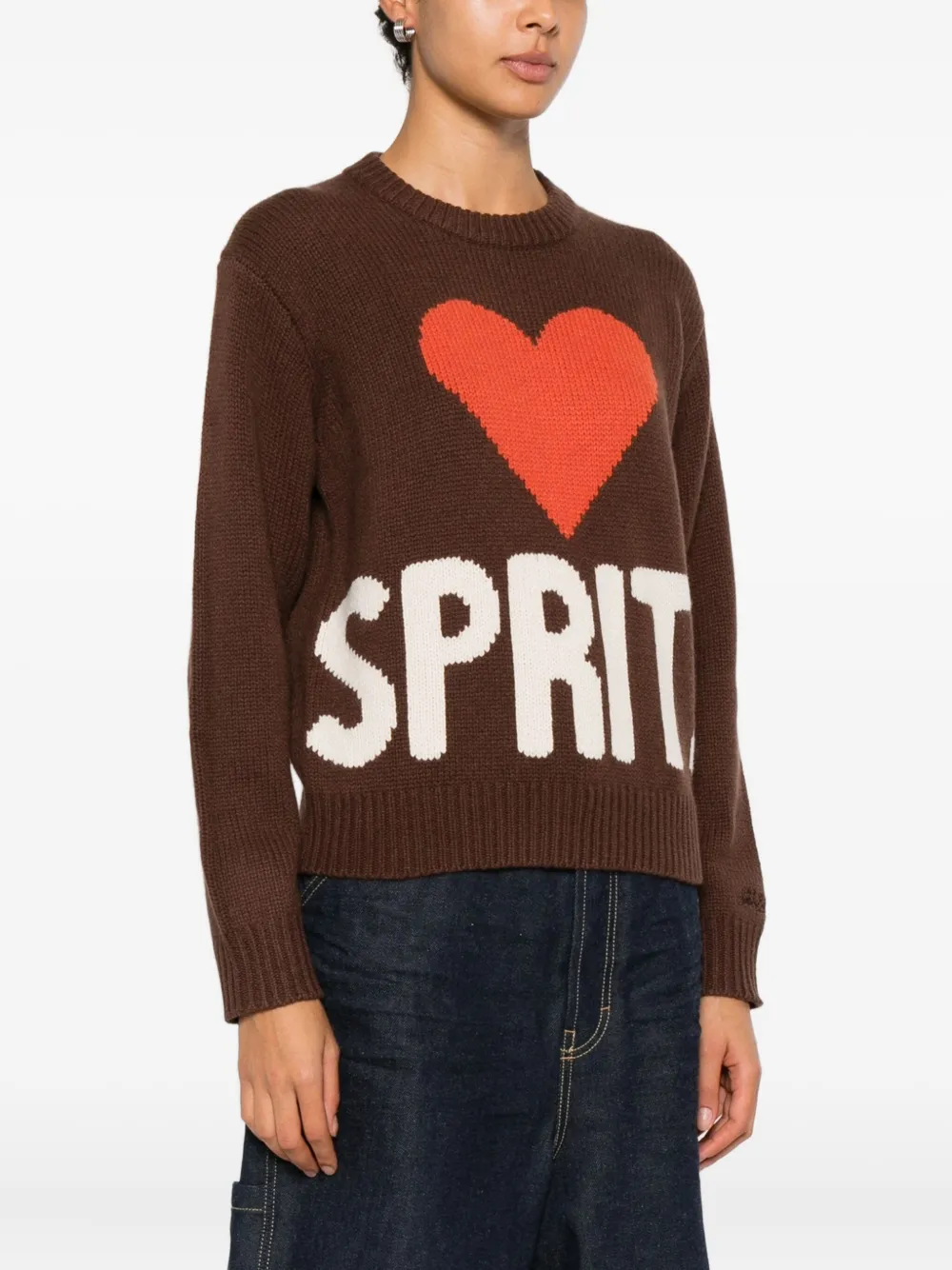 Mc2 Saint Barth Round-neck Sweater In Brown