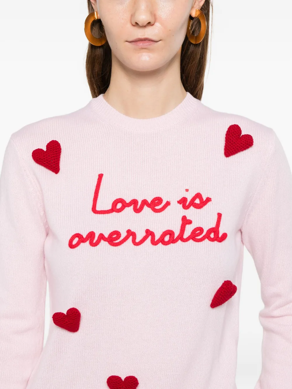 MC2 Saint Barth Trui met geborduurd hart Roze