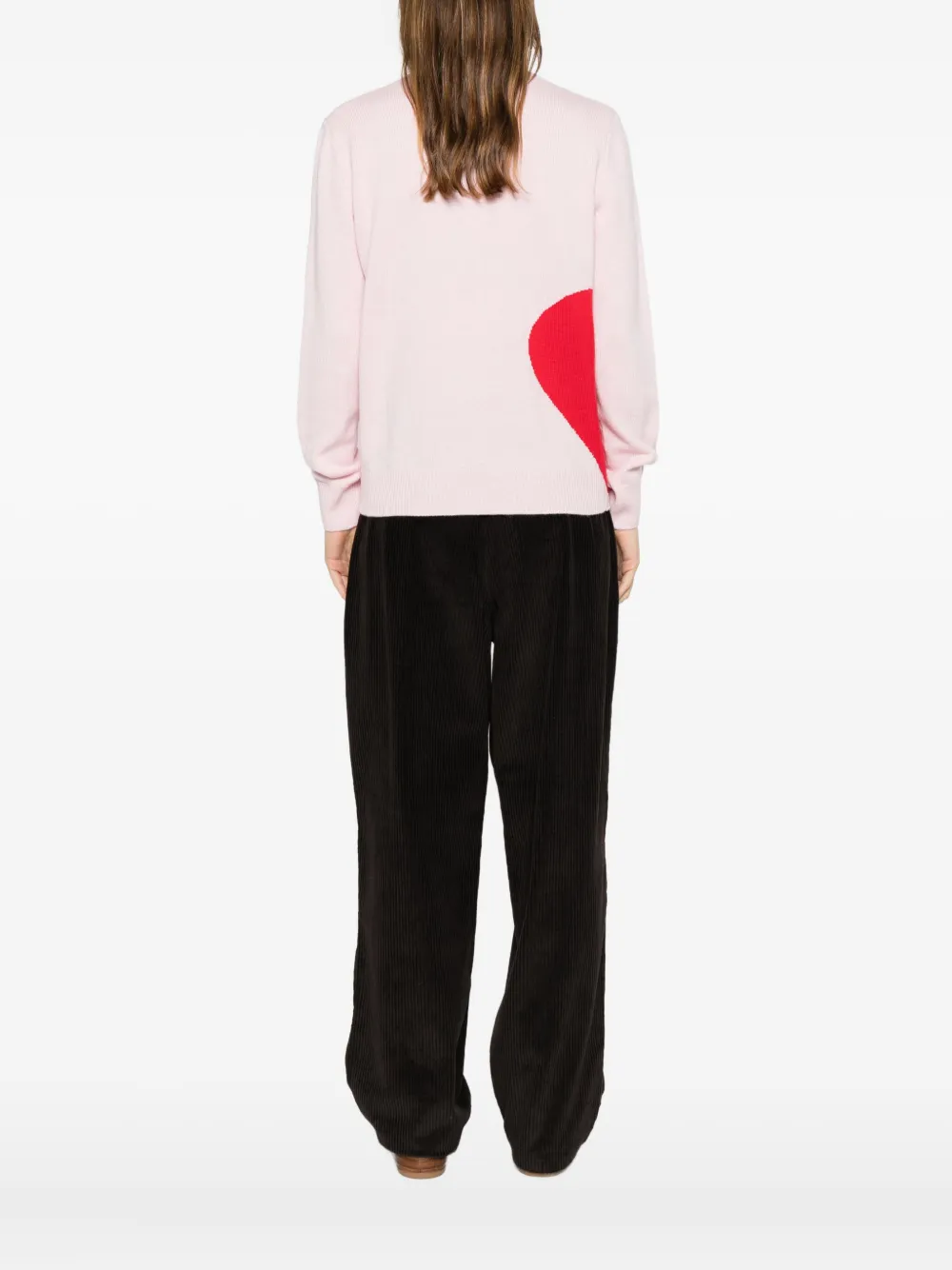 Mc2 Saint Barth Heart Intarsia St Barth Sweater In Pink