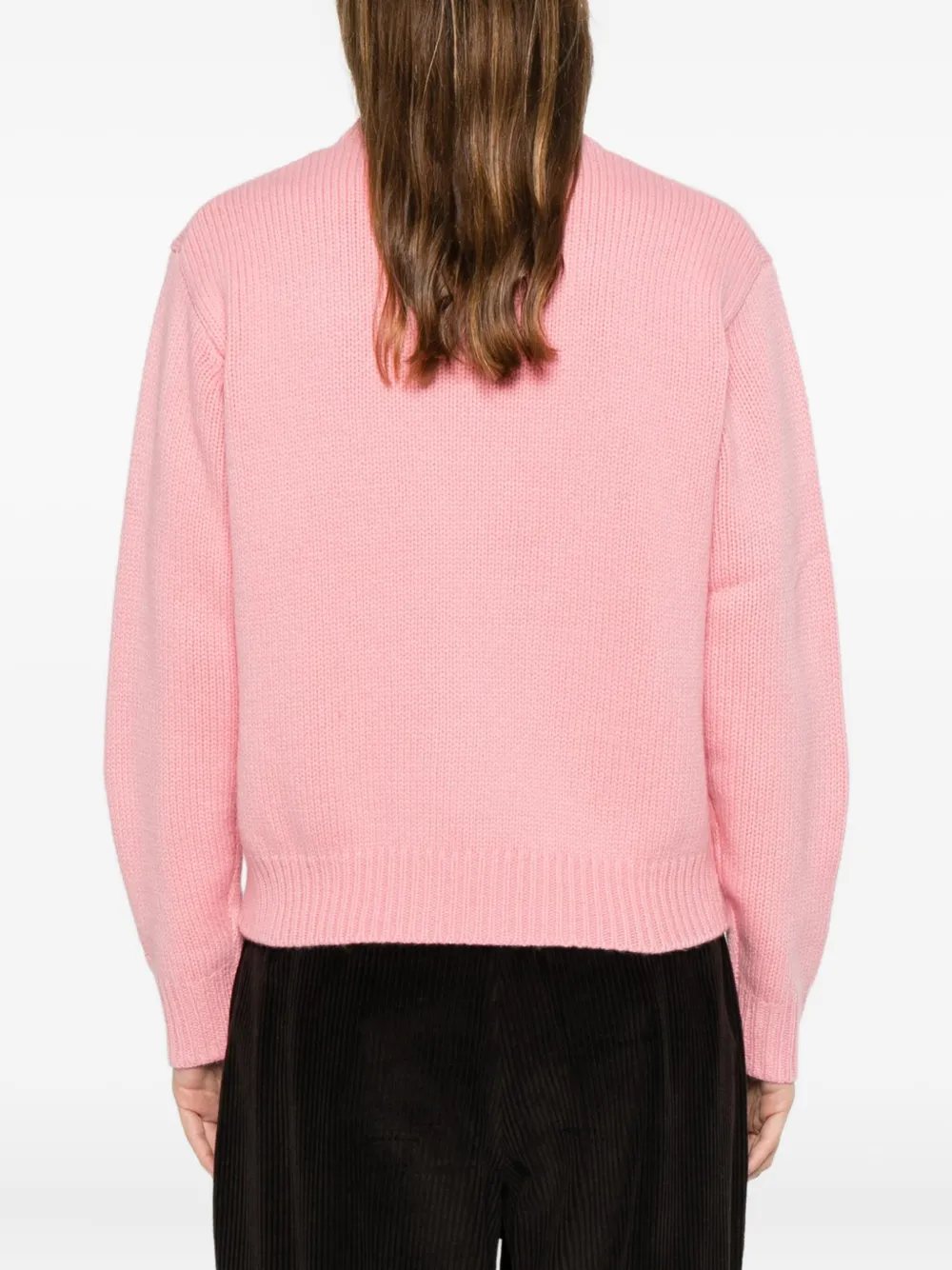 Mc2 Saint Barth Kila Courma Heart Knit Sweater In Pink