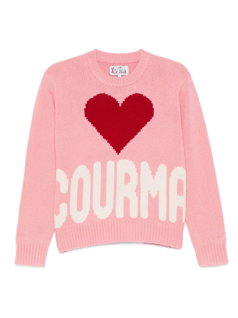 MC2 Saint Barth Kila Courma heart knit sweater | Pink | Image 1