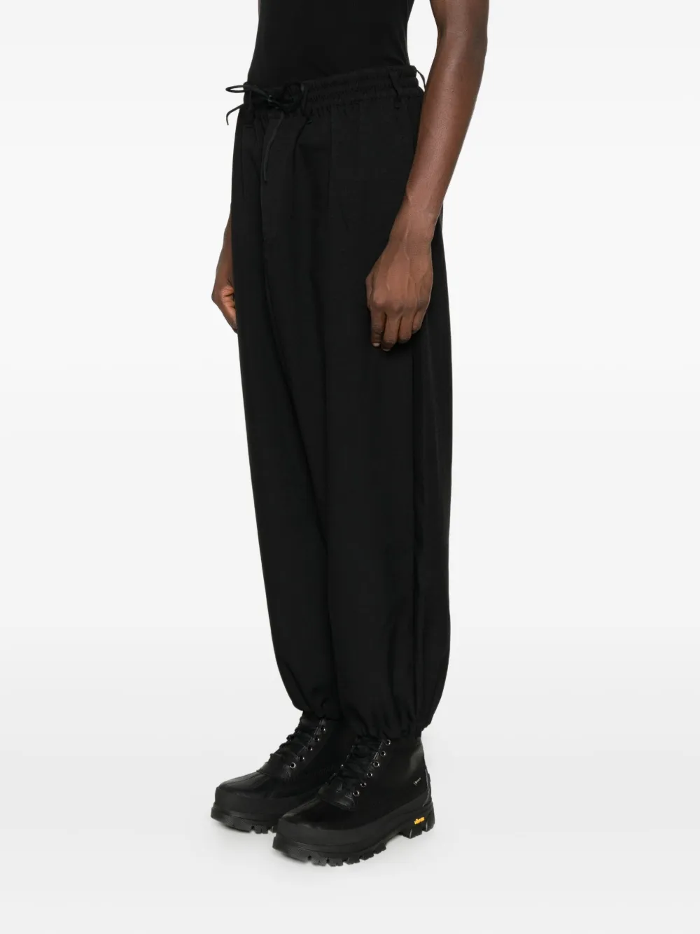 Y-3 Relaxed Fit Black Pants In Black