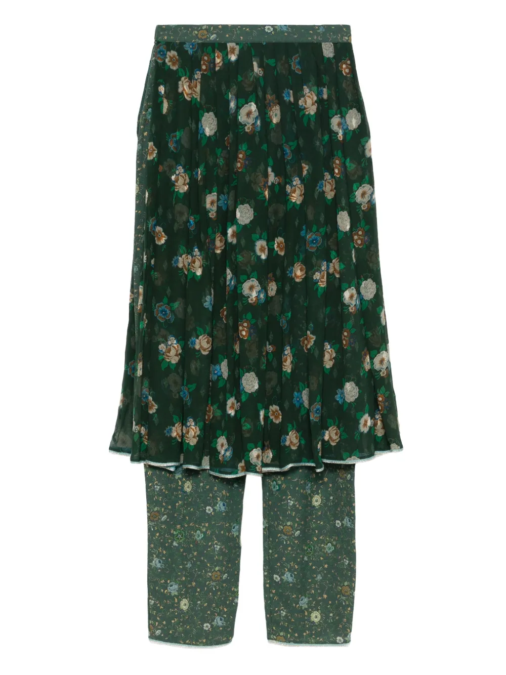Versace Pre-Owned Rok met bloemenprint - Groen
