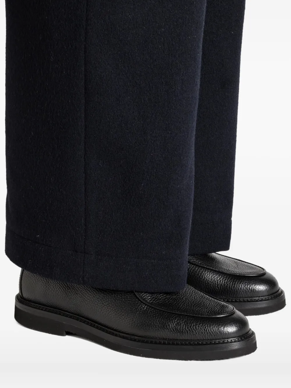 Soloviere grained Alexis loafers Zwart