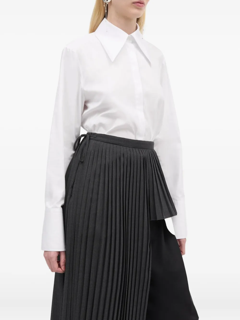 Mark Kenly Domino Tan Cotton Shirt In White