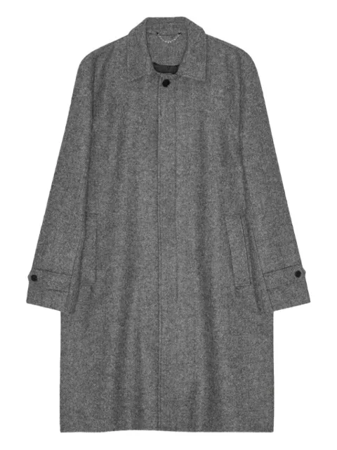 Palmes virgin wool single-breasted coat