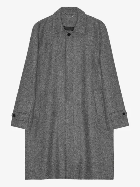 Palmes virgin wool single-breasted coat