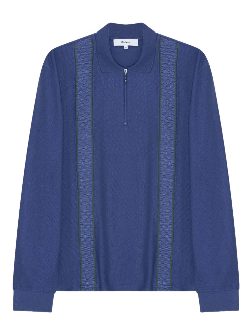 Palmes zip-up polo shirt | Blue | Image 1