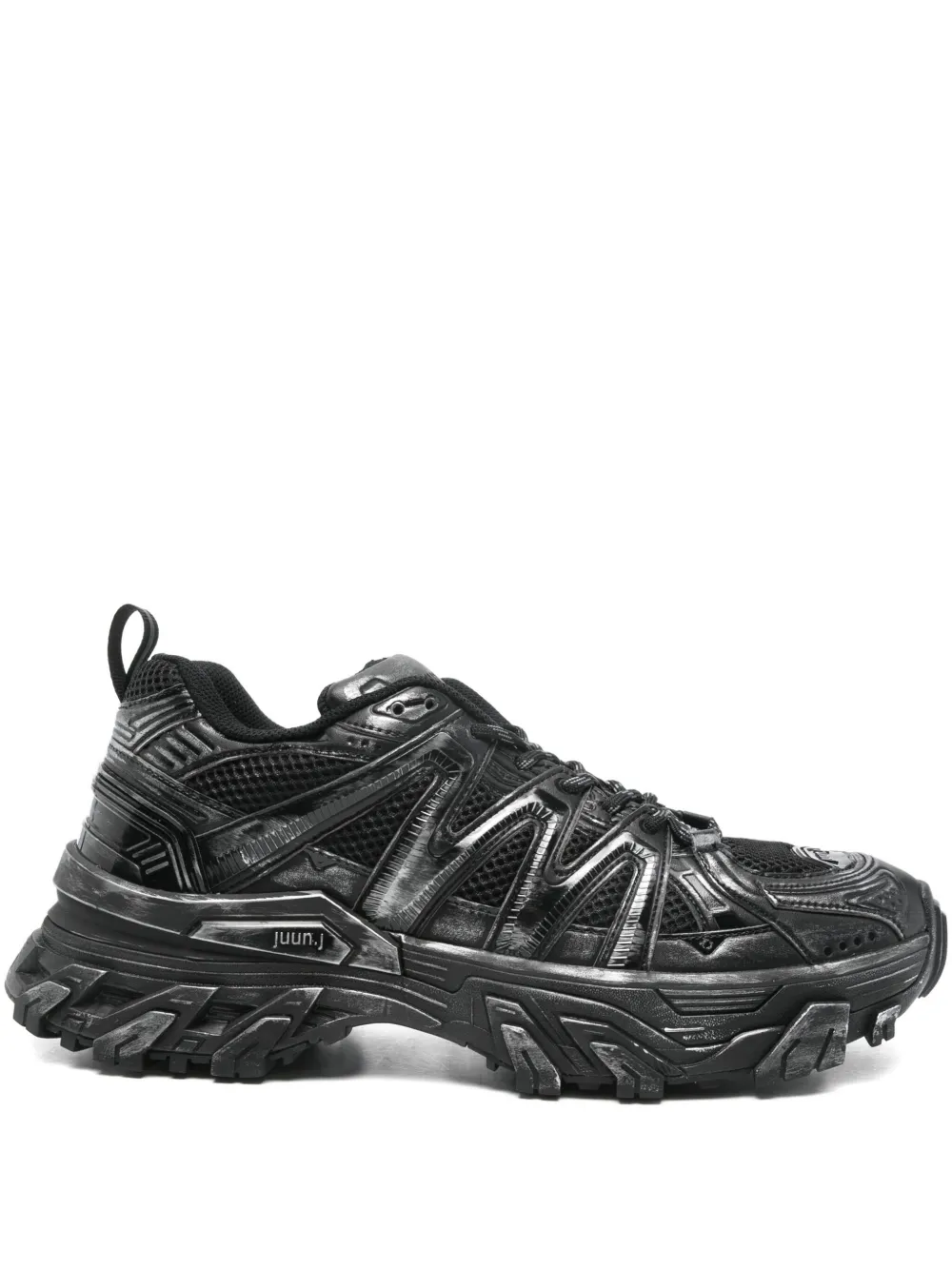 Juun.J panelled sneakers | Black | Image 1