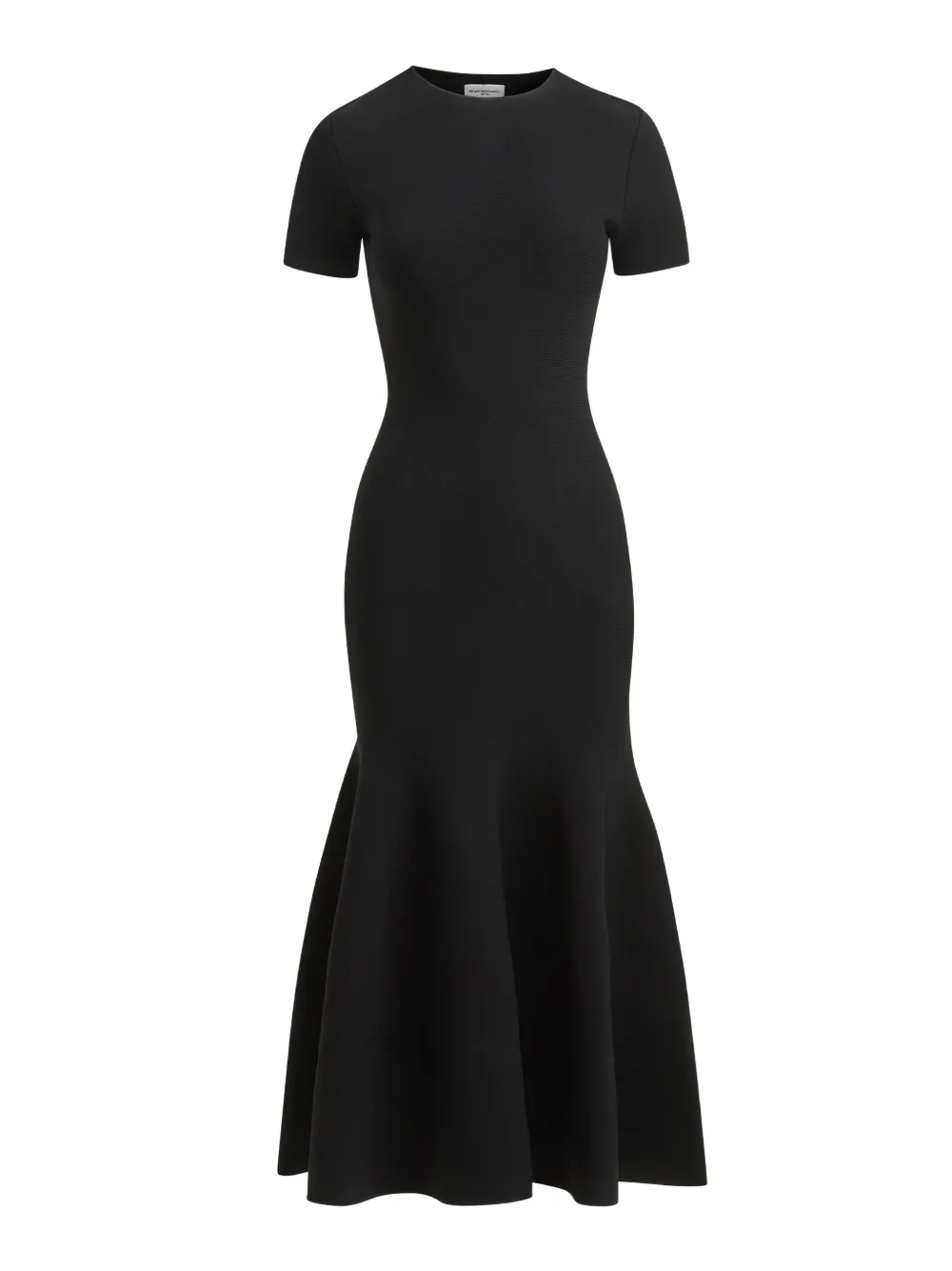 Brandon Maxwell Willa Knitted Midi Dress In Black