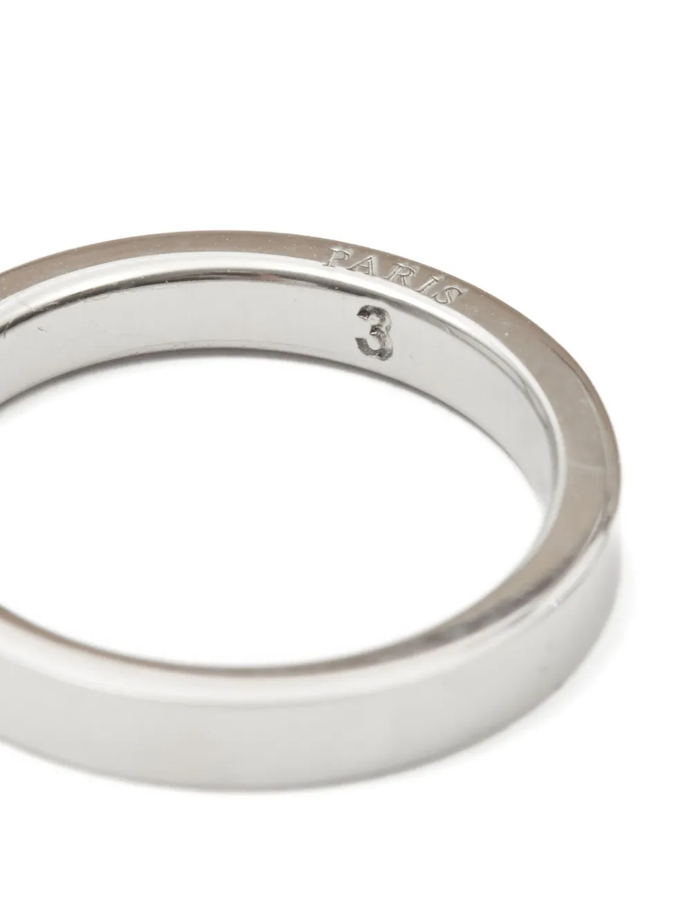 Maison Margiela Logo-reference Ring In Silver