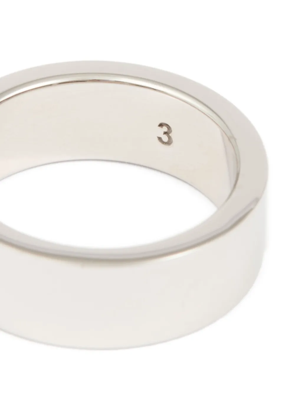 Maison Margiela Logo-reference Ring In Silver