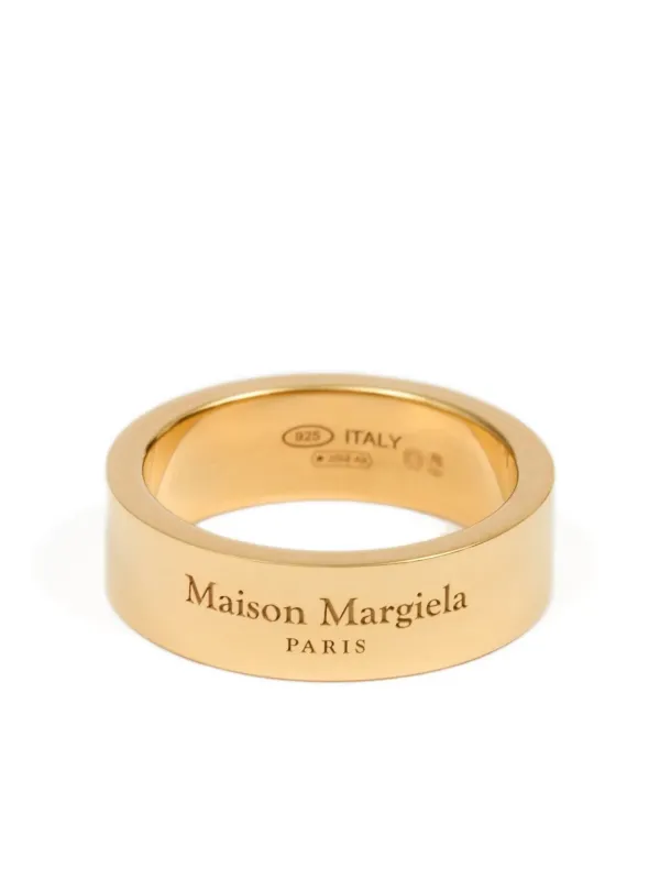 Maison Margiela ロゴエングレーブ リング | ゴールドトーン | FARFETCH JP