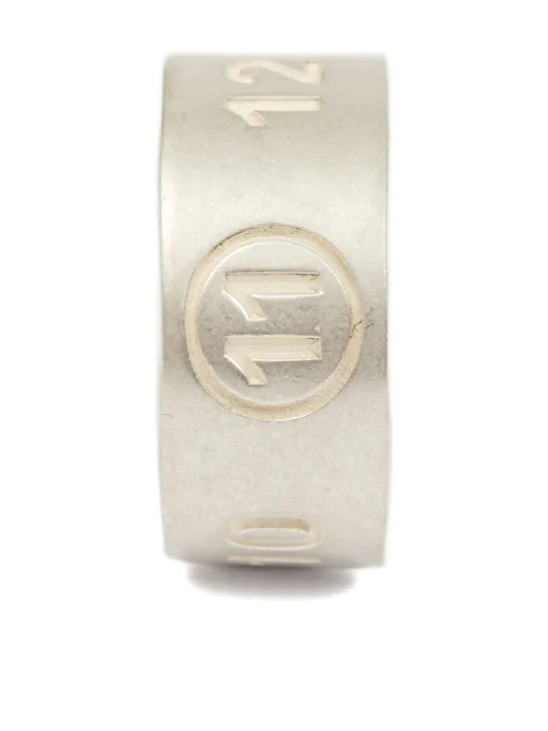 Maison Margiela number-reference Ear Cuff | Silver | FARFETCH
