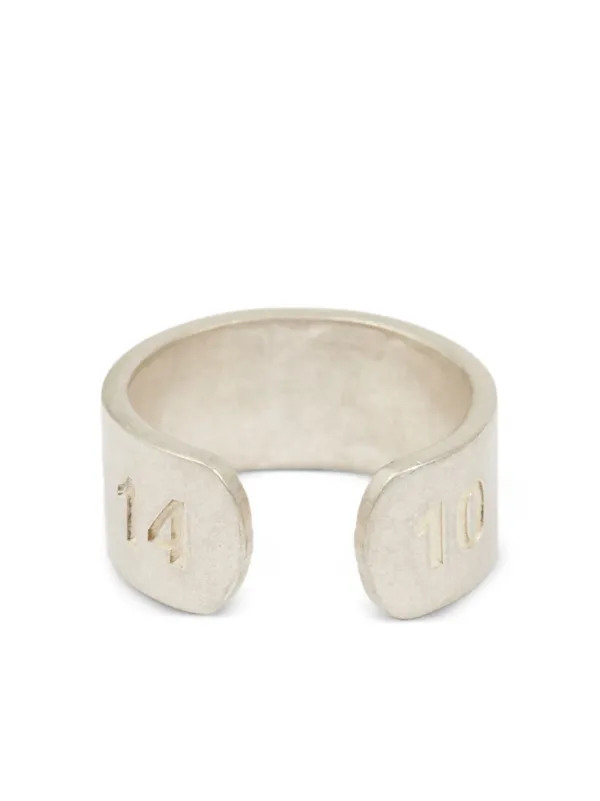 Maison Margiela number-reference Ear Cuff | Silver | FARFETCH