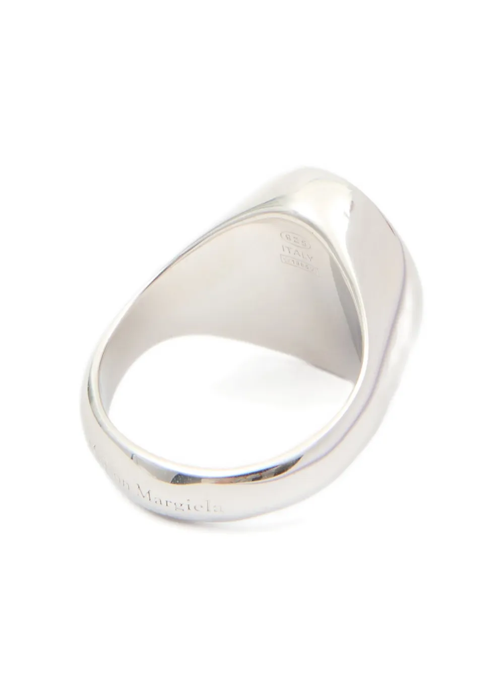 Maison Margiela Chevaliere Signet Ring In Metallic