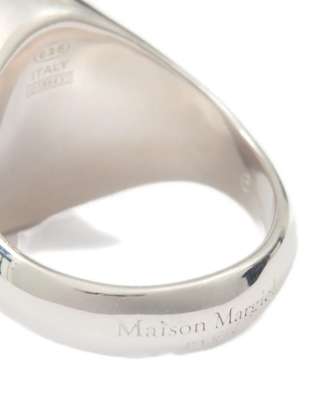 Maison Margiela Chevaliere Signet Ring In Metallic