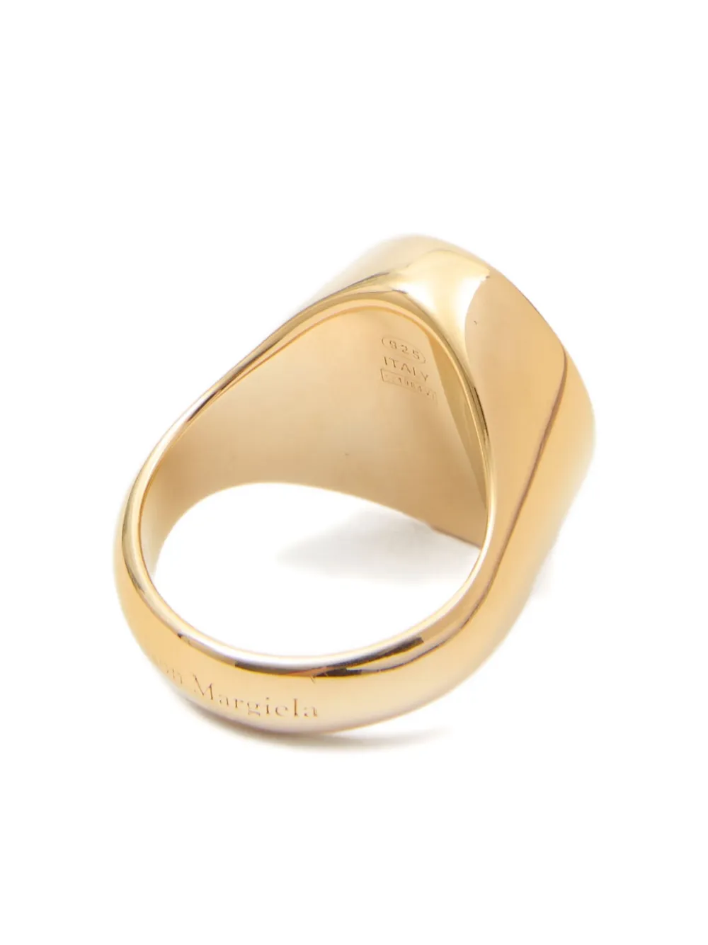 Maison Margiela Chevaliere Signet Ring In Gold