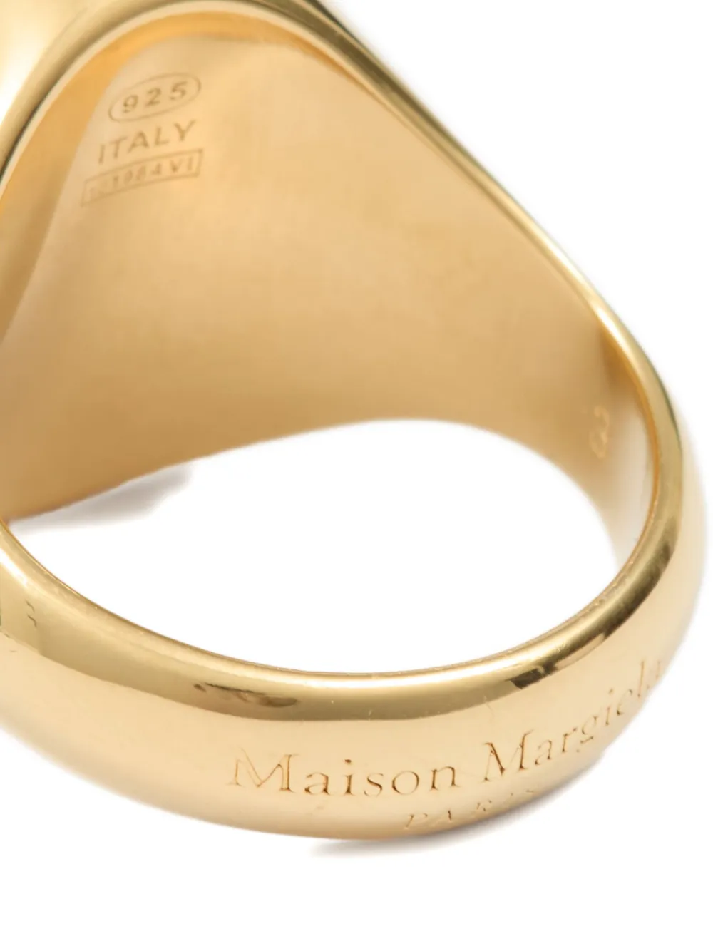 Maison Margiela Chevaliere Signet Ring In Gold